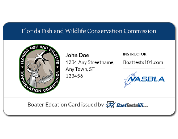 Official Florida Boater Safety Education Card Information